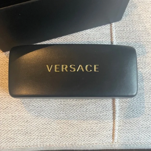 Versace Black Sunglasses with Gold Detail